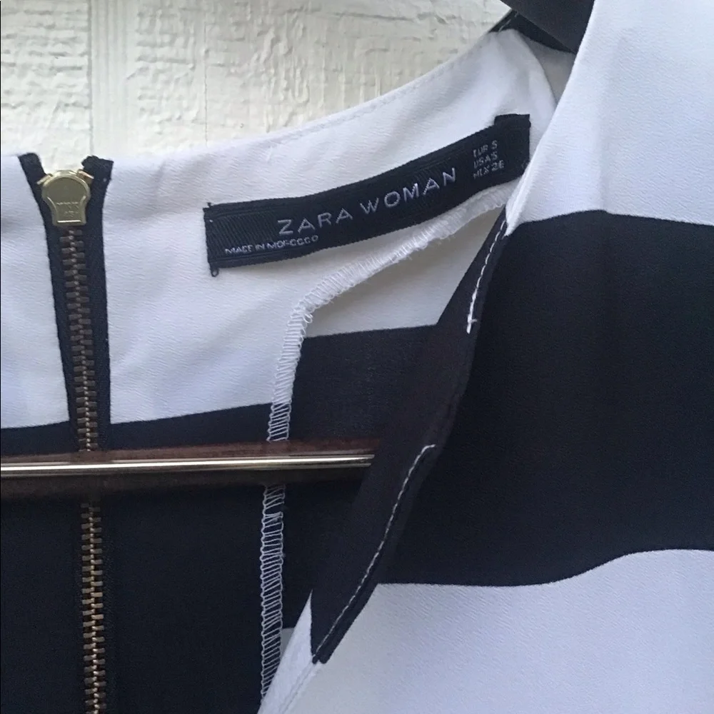 Zara striped puff sleeve top